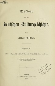 Cover of: Bilder aus der deutschen Kulturgeschichte