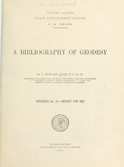 Cover of: A biliography of geodesy
