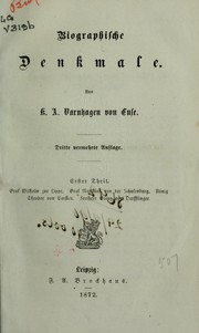 Cover of: Biographische Denkmale