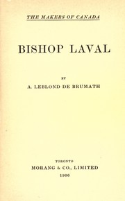 Cover of: Bishop Laval by Adrien Leblond de Brumath