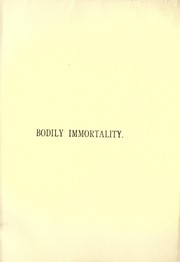 Cover of: Bodily immortality