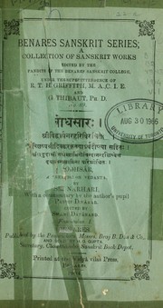 Cover of: Bodhasārah by Vedāntācārya Narahari