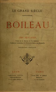 Cover of: Boileau