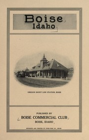 Cover of: Boise, Idaho by Boise Commercial Club, Boise, Id