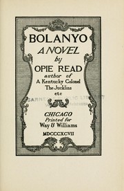 Cover of: Bolanyo: a novel