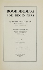 Cover of: Bookbinding for beginners