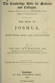Cover of: The book of Joshua: with notes, maps, and introduction