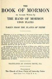 Cover of: The book of Mormon