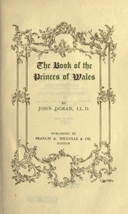 Book of the princes of Wales by Doran Dr