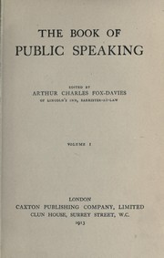 Cover of: The book of public speaking