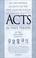 Cover of: Acts in First Person
