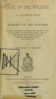 Cover of: Book of the Wilders by Moses H. Wilder