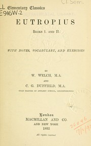 Cover of: Books I. and II