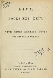 Cover of: Books XXI-XXIV by Titus Livius