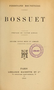 Cover of: Bossuet