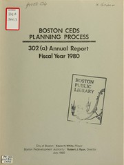 Cover of: Boston ceds planning process: 302 (a) annaul report by Boston Redevelopment Authority