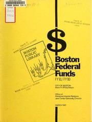 Cover of: Boston federal funds, fy 