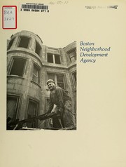 Cover of: Boston neighborhood development agency | Boston Neighborhood Development Agency