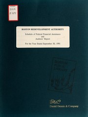 Cover of: Boston redevelopment authority schedule of federal financial assistance and auditors' report for the year ended September 30, 1991