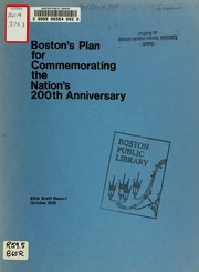 Cover of: Boston's plan for commemorating the nation's 200th anniversary