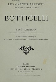 Cover of: Botticelli by Schneider, R.