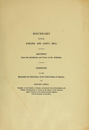 Cover of: Boundary between Panama and Costa Rica by Panama. President (1912-1916 : Porras)