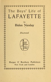 Cover of: The boys' life of Lafayette