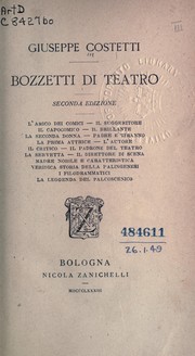 Cover of: Bozzetti di teatro