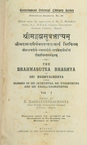 Cover of: Brahmasūtrabhāṣyaṃ by Bādarāyaṇa