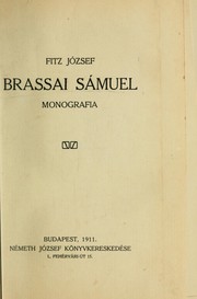 Cover of: Brassai Sámuel, monografia
