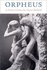 Cover of: Orpheus: a poetic drama