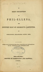 Cover of: A brief description of Phil-Ellena