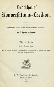 Cover of: Brockhaus' Konversations-Lexikon by 