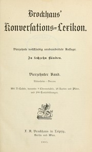 Cover of: Brockhaus' Konversations-Lexikon by 