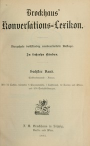 Cover of: Brockhaus' Konversations-Lexikon