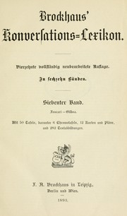 Cover of: Brockhaus' Konversations-Lexikon