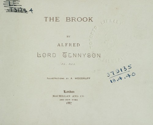 the song of the brook by alfred lord tennyson