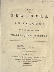 The brothers, an eclogue by Charles John Feilding