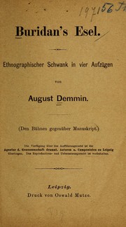 Cover of: Buridan's Esel by Auguste Demmin