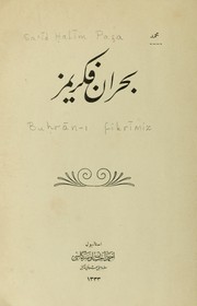 Cover of: Buḥrān-i fikrīmiz by Saʻīd Ḥalīm Paşa