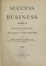 Cover of: Business geography and the development of American industries