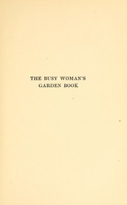 Cover of: The busy woman's garden book by Ida Dandridge Bennett