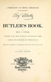 Cover of: Butler's book by Butler, Benjamin F.