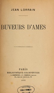 Cover of: Buveurs d'âmes