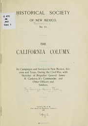 Cover of: The California column | G. H. [from old catalog Pettis