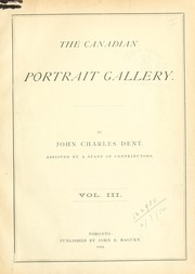 Cover of: The Canadian portrait gallery