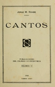 Cover of: Cantos by Jorge Max Rohde