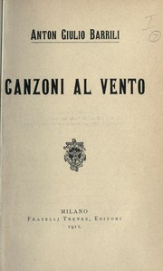 Cover of: Canzoni al vento
