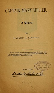 Cover of: Captain Mary Miller by Harriet Jane Hanson Robinson
