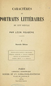 Cover of: Caractères et portraits littéraires du XVIe siècle by Léon Jacques Feugère
